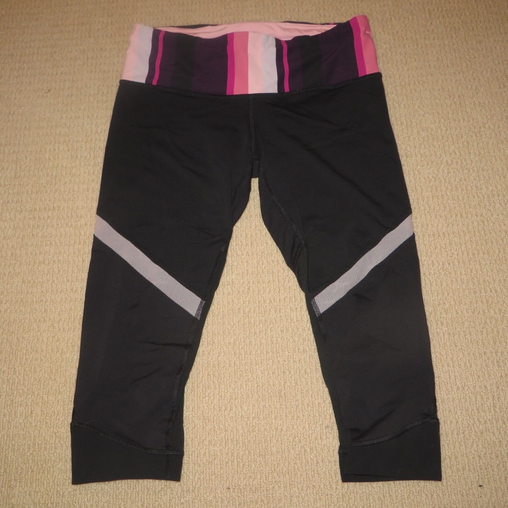 Lululemon Cropped Leggings with Multicolor Band